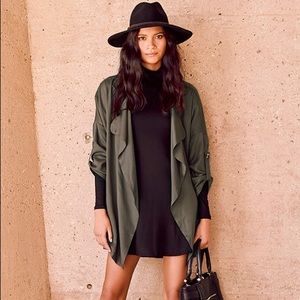 Oversized Olive Duster Jacket